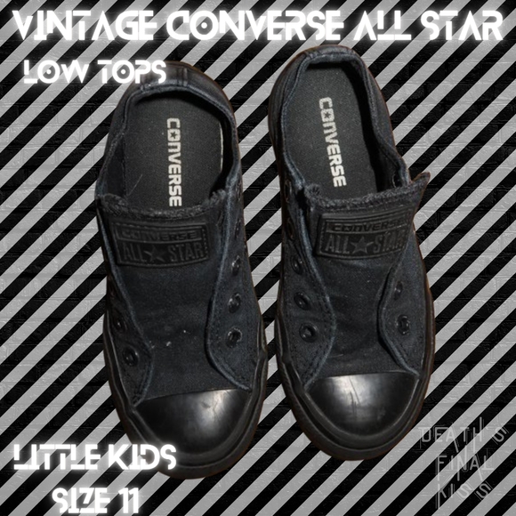 Converse All Star black mono & blue canvas low top sneakers shoes 11 - Picture 5 of 14